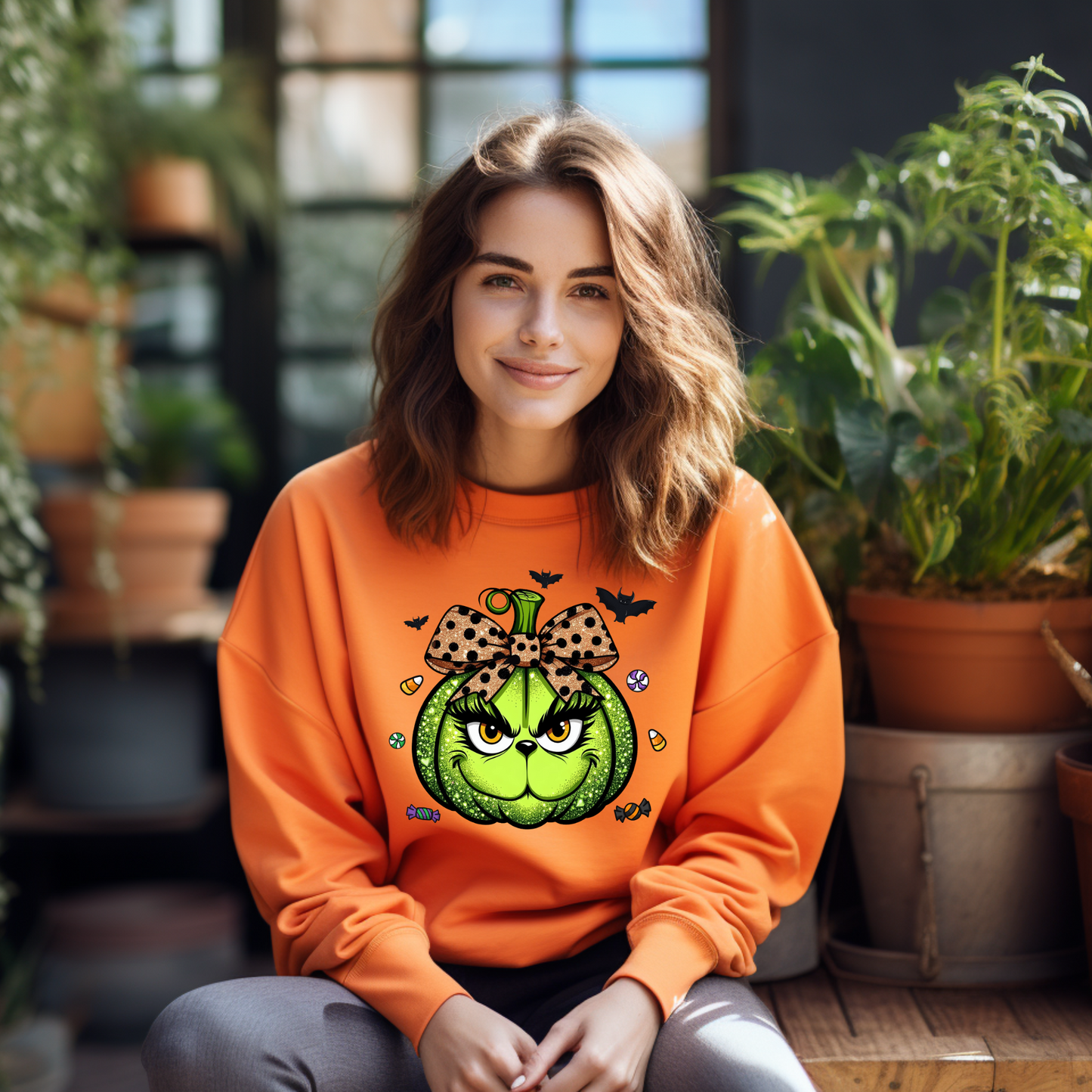 Grinchy Pumpkin Crewneck