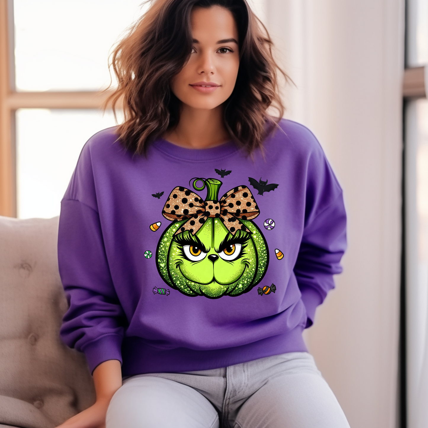 Grinchy Pumpkin Crewneck